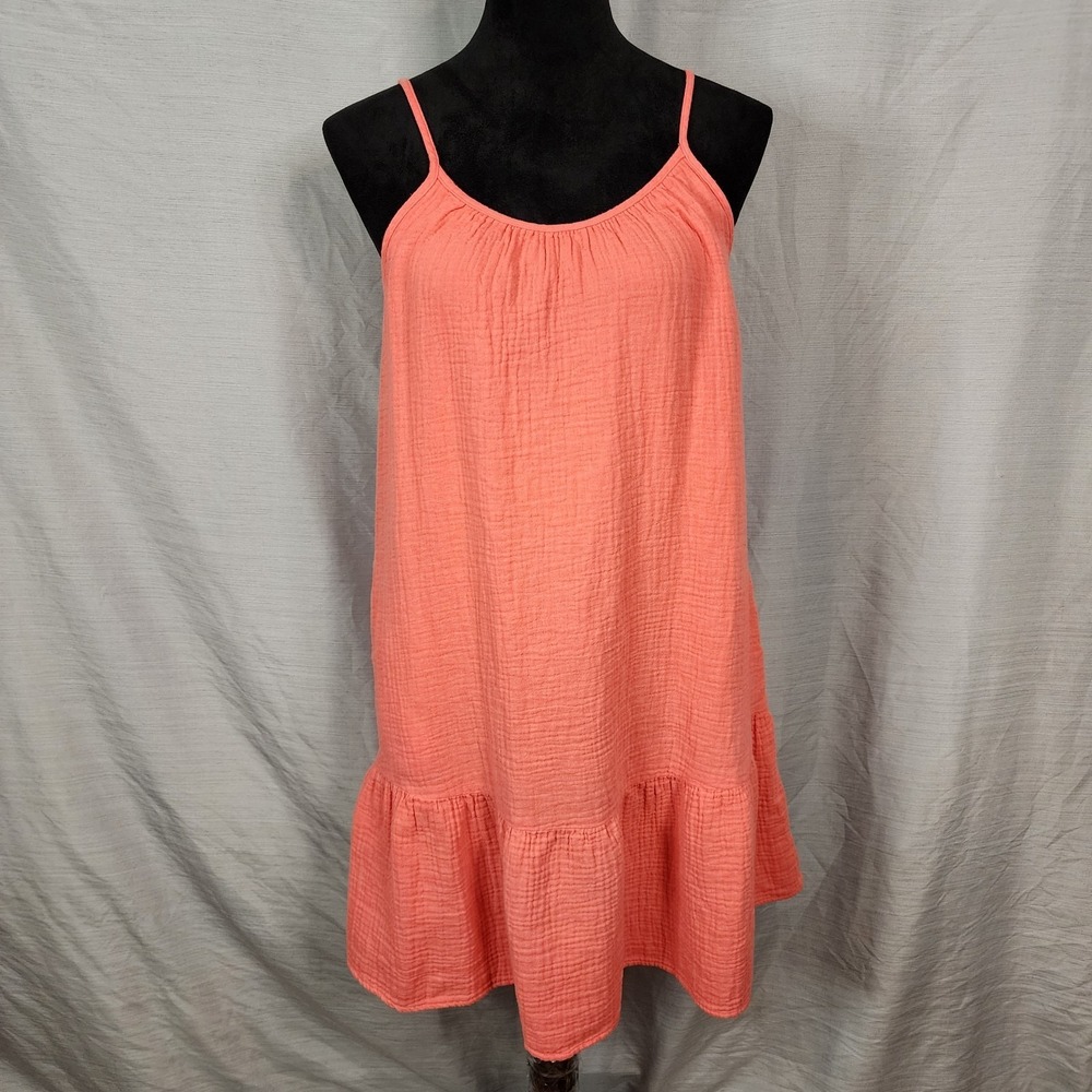 UNIVERSAL THREAD Size Small Cotton Gauze Spaghetti Strap Ruffled Breezy Dress - Picture 2 of 9